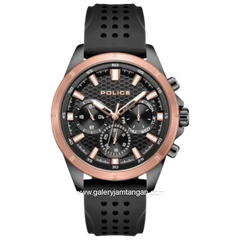POLICE PEWJQ2204110M Black Rosegold Rubber Strap