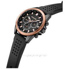 POLICE PEWJQ2204110M Black Rosegold Rubber Strap