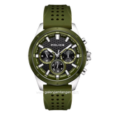 POLICE PEWJQ2204111M MOTION Green Silver Rubber Strap
