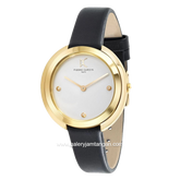 PIERRE CARDIN MONTMARTRE W-CMC.8004 Women's Watch Black Gold Leather Strap