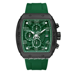 POLICE PEWGO0063103 Green Grey Silicone Strap