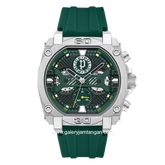 POLICE PEWGQ0040002 Green Silver Rubber Strap