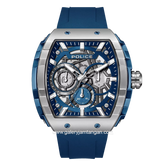 POLICE PEWGQ0063002 Blue Silver Rubber Strap