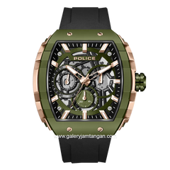 POLICE PEWGQ0063003 Black Green Ruber Strap