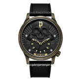 POLICE PEWJA2227702 Black Gold Leather Collection Jet Watch