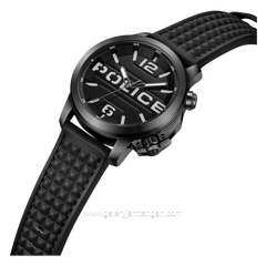 POLICE PEWJD0021701 Full Black Leather Strap
