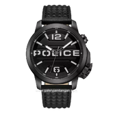 POLICE PEWJD0021701 Full Black Leather Strap