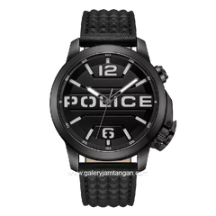 POLICE PEWJD0021701 Full Black Leather Strap