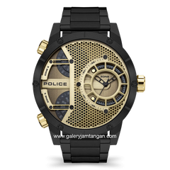 POLICE PEWJG2118103 Black Dial List Gold Stainless Steel