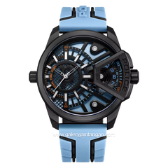 POLICE PEWJM0004204 Blue Black Dual Time Rubber/Silicone