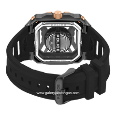 POLICE PEWGM0072002 Black Rosegold Rubber Strap