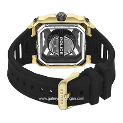 POLICE PEWGM0072003 Black Gold Rubber Strap