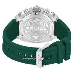 POLICE PEWGQ0040002 Green Silver Rubber Strap