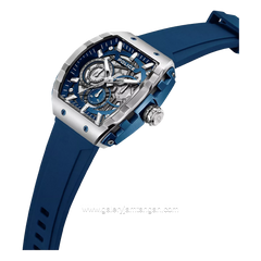 POLICE PEWGQ0063002 Blue Silver Rubber Strap
