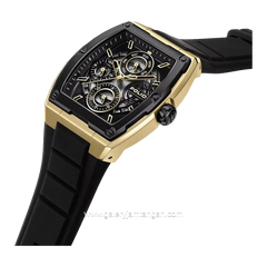 POLICE PEWJQ0004540 Black Gold Rubber Strap
