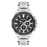 QUANTUM ADG1021.350 Silver Dial Black Chronograph Stainless Steel Strap