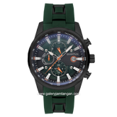 QUANTUM ADG678.675 Green Black Chronograph Rubber Strap