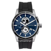 QUANTUM ADG991.391 Black Silver Dial Blue Rubber Strap