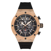 QUANTUM HNG1083.851 Black Rosegold Rubber Strap