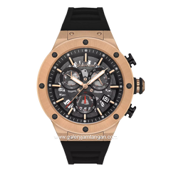 QUANTUM HNG1083.851 Black Rosegold Rubber Strap