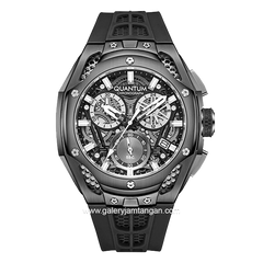 QUANTUM HNG1102.051 Black Grey Rubber Strap