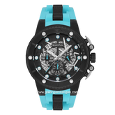 QUANTUM HNG535.650 Blue Black Chronograph Rubber Strap