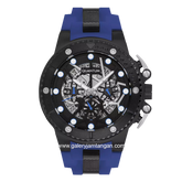 QUANTUM HNG535.659 Blue Black Rubber Strap