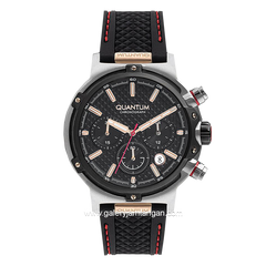 QUANTUM HNG956.351 Black Red Rubber Strap