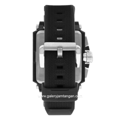 QUANTUM HNG969.650 Black Silver Rubber Strap