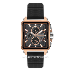 QUANTUM HNG969.850 Black Rosegold Rubber Strap