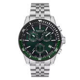 QUANTUM PWG1036.570 Silver Dial Green Stainless Steel