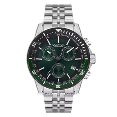 QUANTUM PWG1036.570 Silver Dial Green Stainless Steel