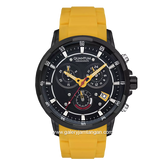 QUANTUM PWG714.654 Yellow Black Chronograph Rubber