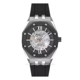 QUANTUM QMG1074.051 Automatic Black Silver Rubber Strap