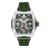 QUANTUM QMG1103.355 Automatic Green Silver Rubber Strap