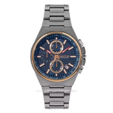 QUANTUM TTG899.590 Grey Ring Rosegold Dial Blue Chronograph Stainless Steel