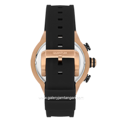 QUANTUM HNG1083.851 Black Rosegold Rubber Strap