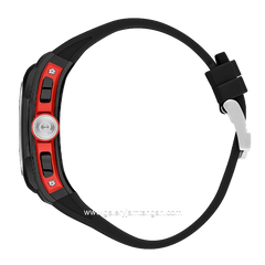 QUANTUM HNG1102.651 Black Red Rubber Strap