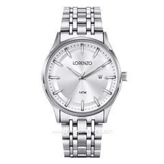 LORENZO R 5105 M Silver Dial White Stainless Steel