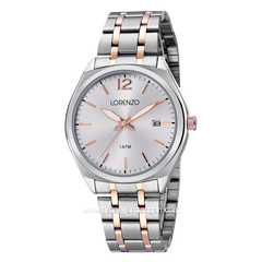 LORENZO R 5107 M Silver Combinasi Rosegold Stainless Steel