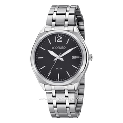 LORENZO R 5107 M Silver Dial Black Stainless Steel