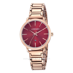 LORENZO R 7126 L Rosegold Dial Red Stainless Steel