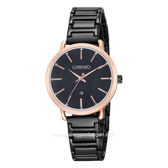 LORENZO R 7126 L Black Rosegold Stainless Steel