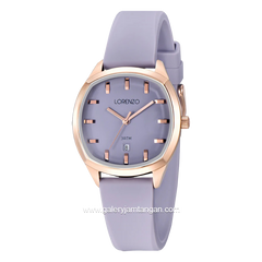 LORENZO R 7128 L Purple Rosegold Rubber Strap
