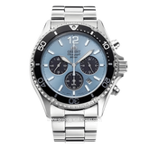 ORIENT MAKO SOLAR RA-TX0206L Silver Dial Sky Blue Chronograph Stainless Steel