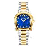 AIGNER RAVENNA DUE DIAMOND AGW.259003 Women's Watch Silver Gold Dial Blue Swiss Made