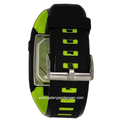 REEBOK RD-SQU-G9-PBPB-BG Black Green Silicone Strap