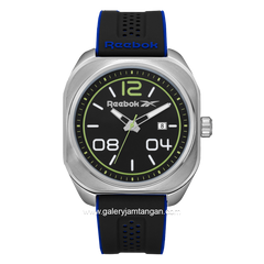 REEBOK RV-BRE-G3-S1IB-BW Black Silver Rubber Strap