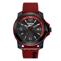 REEBOK RV-TR3-G3-PBIR-BR Black Red Rubber Strap