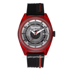 REEBOK RV-WAL-G3-PRIB-BR Black Red Rubber Strap